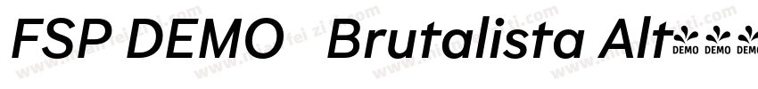 FSP DEMO   Brutalista Alt字体转换